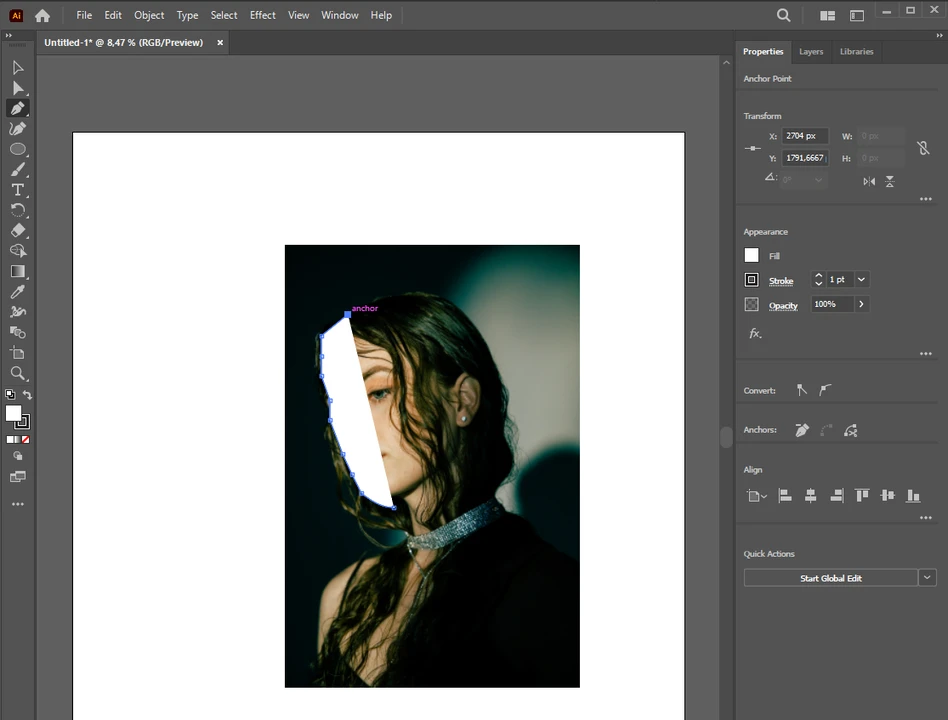 como cortar uma imagem no Adobe Illustrator
