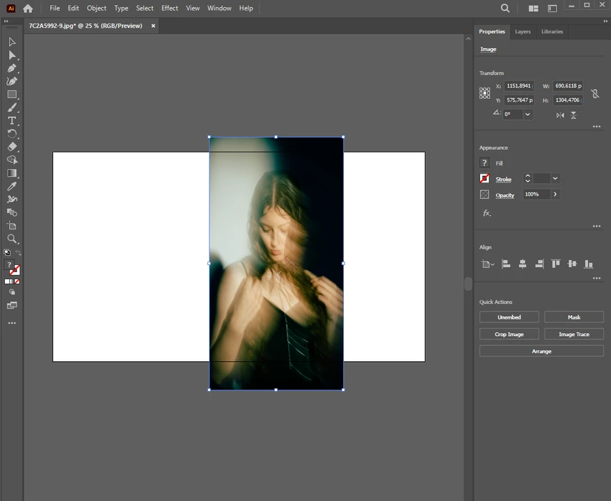 how to crop image in adobe illustrator