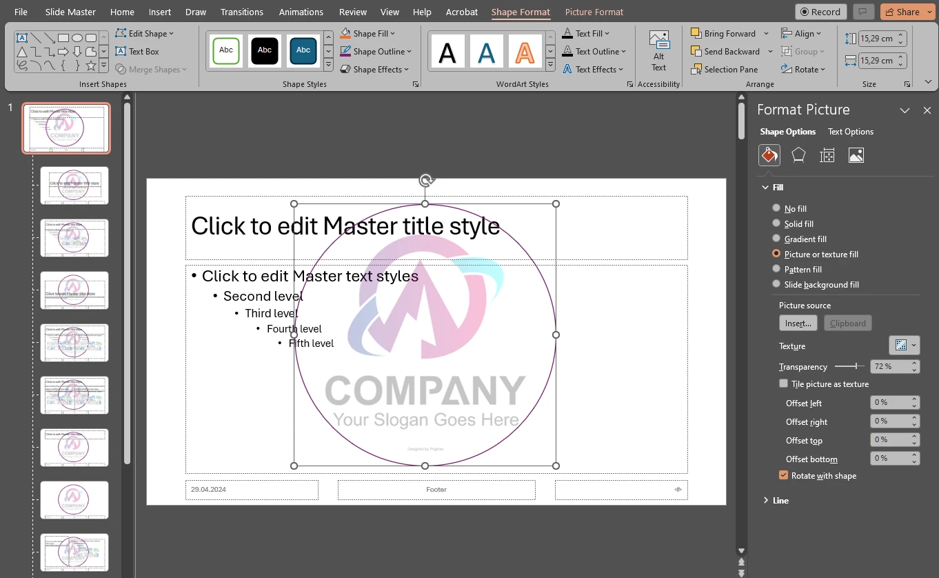 how to insert a watermark in powerpoint