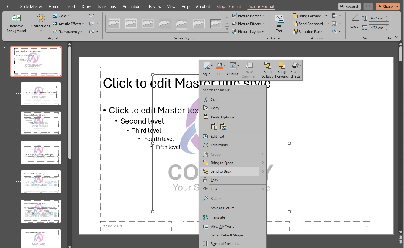 how to add a watermark in powerpoint
