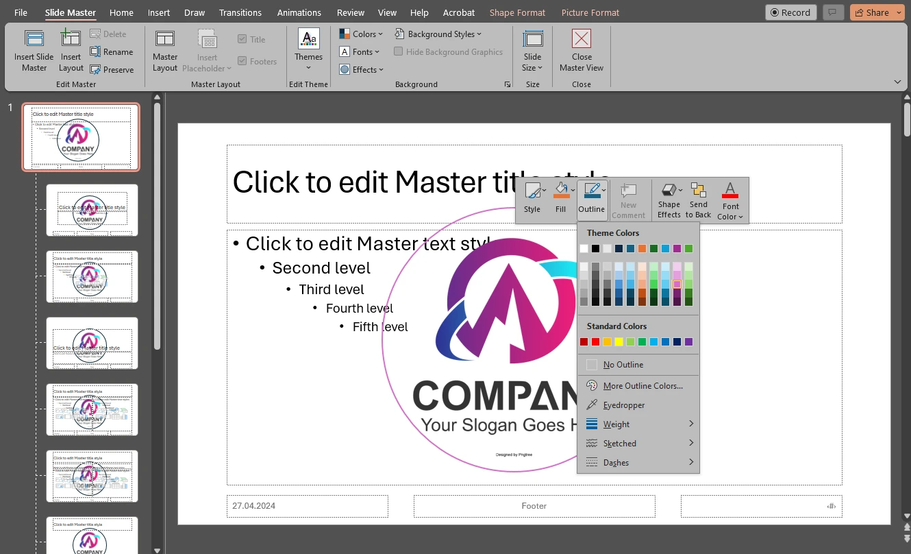 how to add watermark to powerpoint