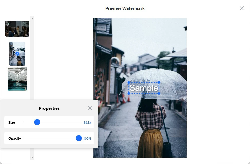 adding watermark to photos